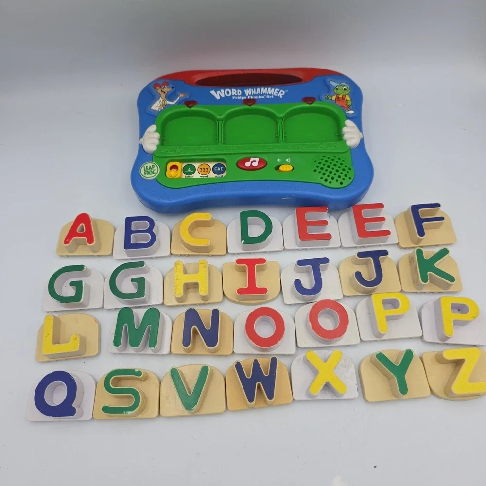 Leap Frog WORD WHAMMER Fridge Phonics Set Magnetic Alphabet ABC's WORKS See Pics